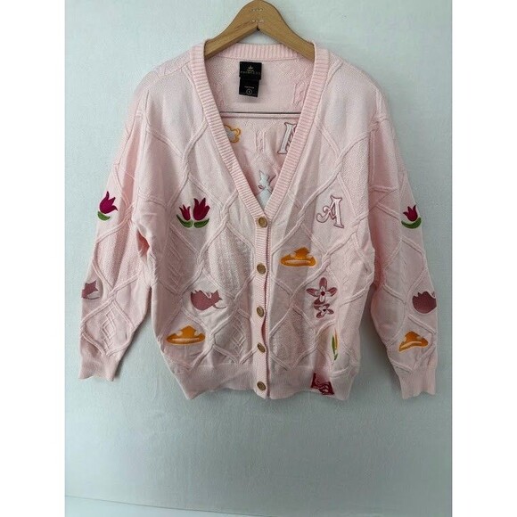 Disney Sleeping Beauty Princess Aurora Pink Cardigan Size 1X - Picture 1 of 11